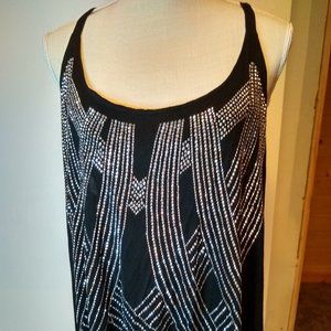 Nextmia Black Top with Rhinestone front, Sz 16